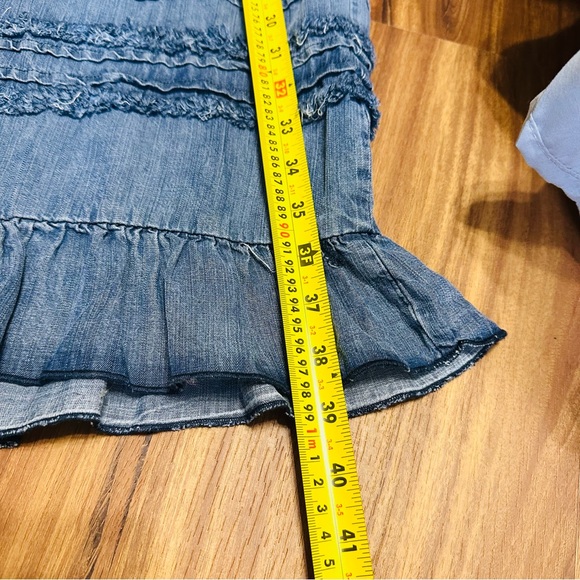 Easel Blue Ruffled Wide-Leg Pants - Picture 6 of 8